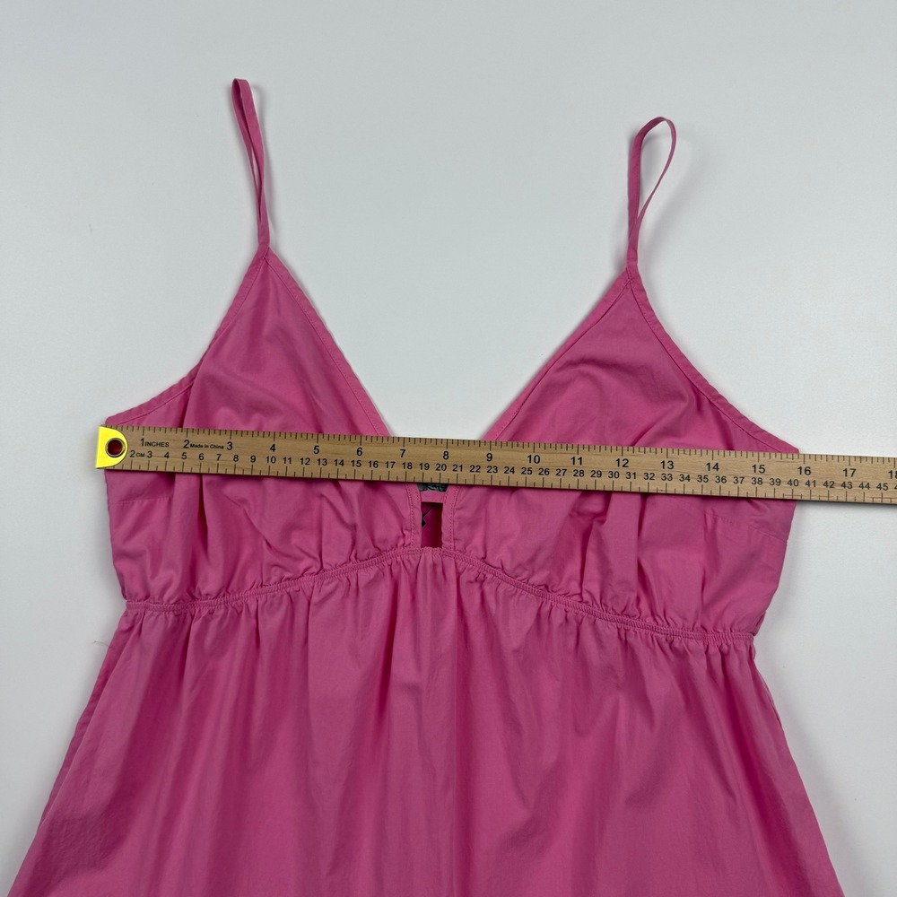 Tiered Avril Rails Hot Pink Cotton Lyocell Maxi Dress Size M Medium - Picture 4 of 11